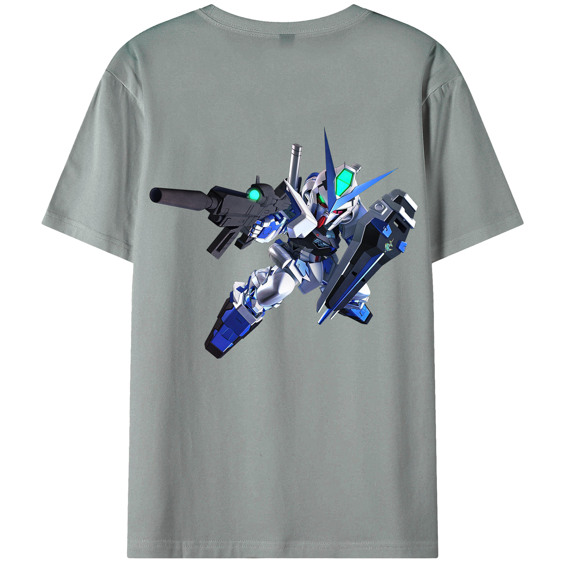 （画像用） 機動戦士ガンダム Mobile Suit Gundam 綿100％ メンズ半袖Tシャツ（バックプリント） 通気性